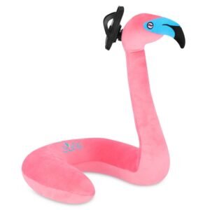 Spokey SERPENTE 941254 flamingo travel headrest with smartphone holder
